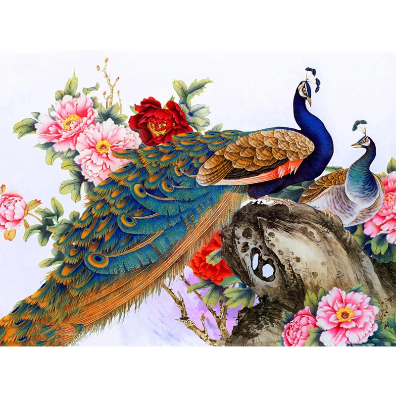 Round Drill 5D DIY Diamond Painting Peacock Diamond Embroidery Cross Stitch Animal Pictures Rhinestone Diamond Mosaic Home Decor
Round Drill 5D DIY Diamond Painting Peacock Diamond Embroidery Cross Stitch Animal Pictures Rhinestone Diamond Mosaic Home Decor