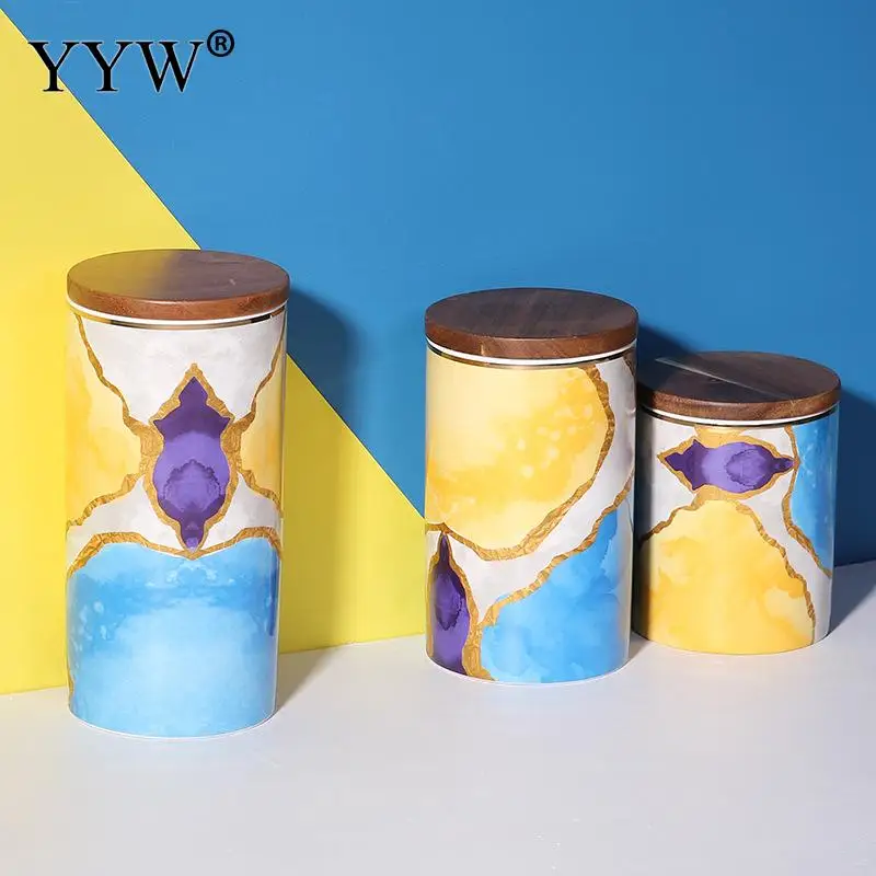 Ceramic Storage Jars Wood Lid Container Irregular Pattern Jar For Storage In The Kitchen Jars For Spices Cosmetics Bulk Food Can
Ceramic Storage Jars Wood Lid Container Irregular Pattern Jar For Storage In The Kitchen Jars For Spices Cosmetics Bulk Food Can