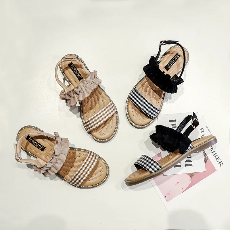 SOURCE Factory Goods New Style WOMEN'S Sandals Summer Outer Wear Korean-style A- line with Flat Plaid Flounced Peep-Toe Soft-Sol
SOURCE Factory Goods New Style WOMEN'S Sandals Summer Outer Wear Korean-style A- line with Flat Plaid Flounced Peep-Toe Soft-Sol
