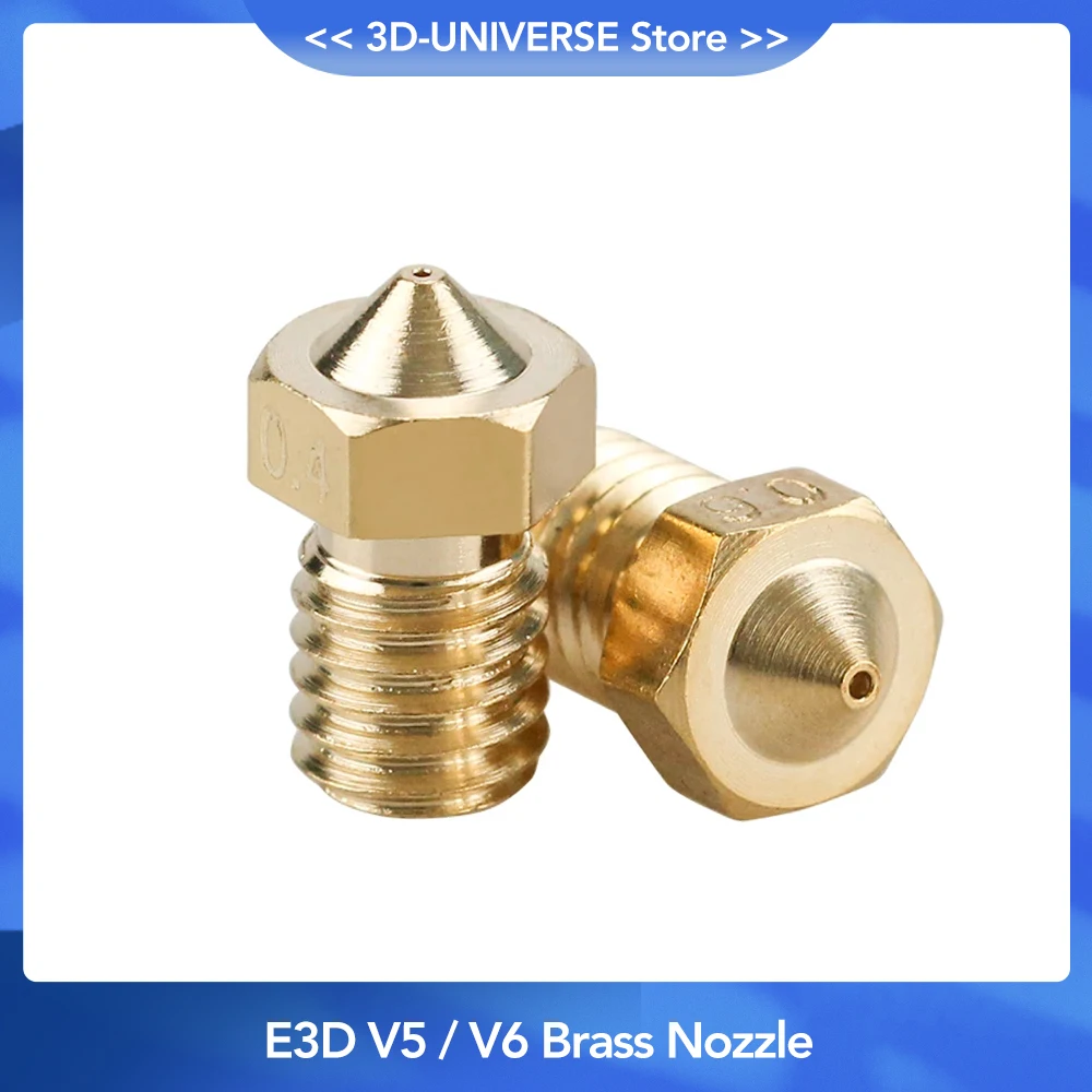 

1Pc E3D V6 Brass Nozzle 0.2/0.25/0.3/0.4/0.5/0.6/0.8/1.0 For 1.75mm 3mm Filament E3D V6 V5 Copper Nozzle Extruder Print Head