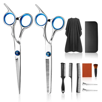 11pcs Hair Scissor 6.7 Inch Barber Hairdressing Cutting Tail Comb Shear Stainless Steel Thinning Scissor Comb Brush Gown Set
11pcs Hair Scissor 6.7 Inch Barber Hairdressing Cutting Tail Comb Shear Stainless Steel Thinning Scissor Comb Brush Gown Set