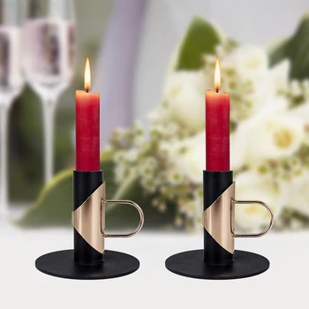 2pcs Candle Holder Wedding Party Ornament Valentines Day Durable Candlestick Home Decor Retro Iron With Handle Craft Gift Stand 
2pcs Candle Holder Wedding Party Ornament Valentines Day Durable Candlestick Home Decor Retro Iron With Handle Craft Gift Stand