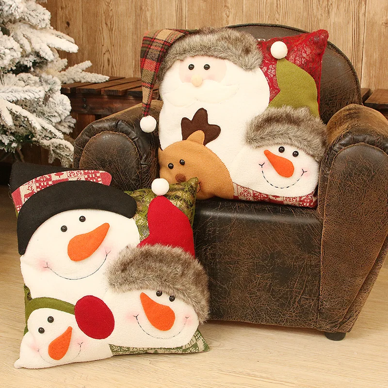 35cm*35cm Merry Christmas Pillow Snowman Santa Claus Pattern Pillow Combination Pattern Pillow Cushion Christmas Decorations
35cm*35cm Merry Christmas Pillow Snowman Santa Claus Pattern Pillow Combination Pattern Pillow Cushion Christmas Decorations