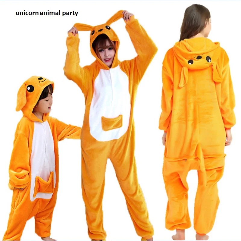 

Kigurumi Kangaroo Onesies Pajamas Unisex Cartoon Anime Cosplay Costume Cute Animal Adult Pyjamas