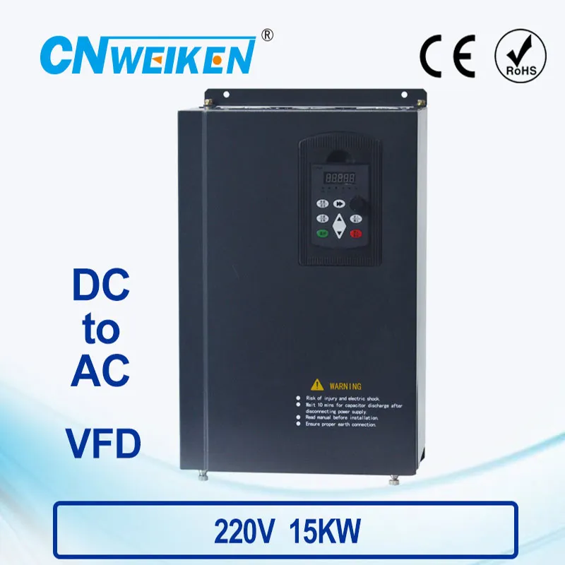 WK310 Vector Control frequency converter DC 200V-400V to Three-phase 220V 15kw solar pump inverter with MPPT control
WK310 Vector Control frequency converter DC 200V-400V to Three-phase 220V 15kw solar pump inverter with MPPT control