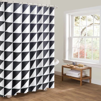 Black White Triangular Lattice Simple Northern Europe Waterproof Shower Curtain Home Bath Bathroom Polyester Fabric#SXKQDF
Black White Triangular Lattice Simple Northern Europe Waterproof Shower Curtain Home Bath Bathroom Polyester Fabric#SXKQDF