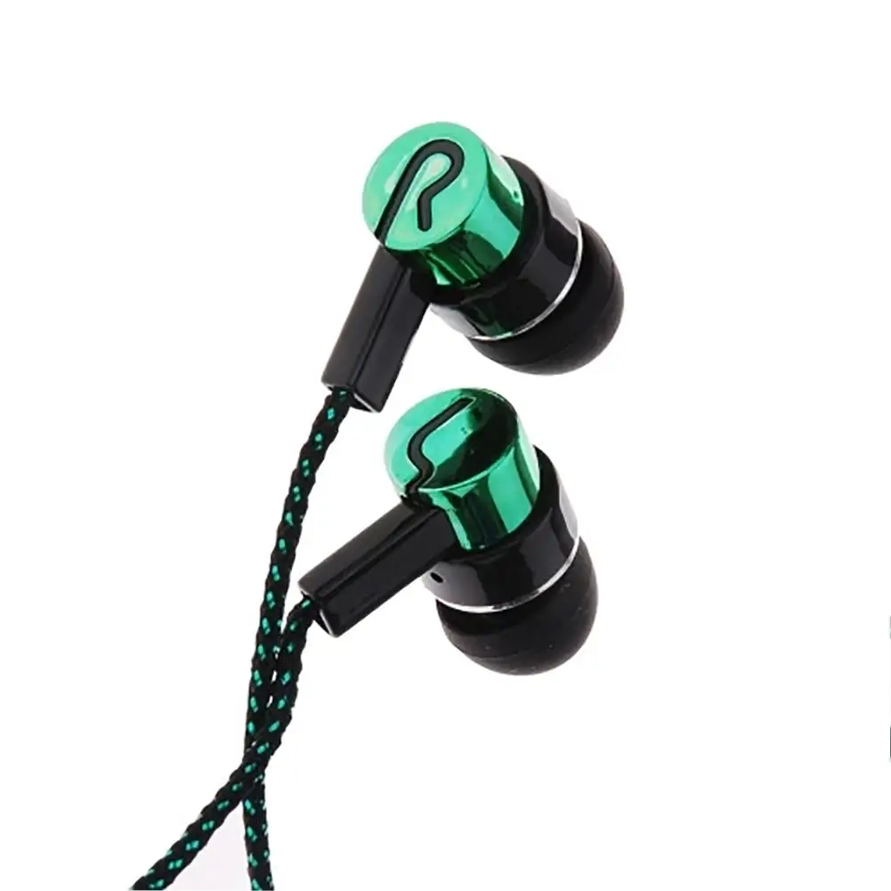 

Hot Sale 3.5mm Jack Braided Wire In-ear Noise Reduction Stereo Bass Earphone for MP3 MP4