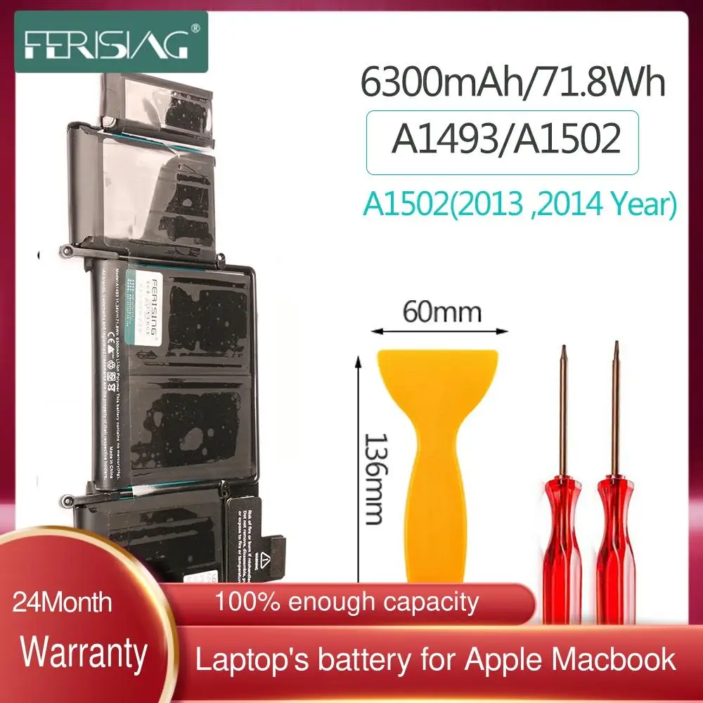 Аккумуляторная батарея для ноутбуков Apple Macbook Pro 13 дюймов Retina A1502, новинка 2013 года
Аккумуляторная батарея для ноутбуков Apple Macbook Pro 13 дюймов Retina A1502, новинка 2013 года