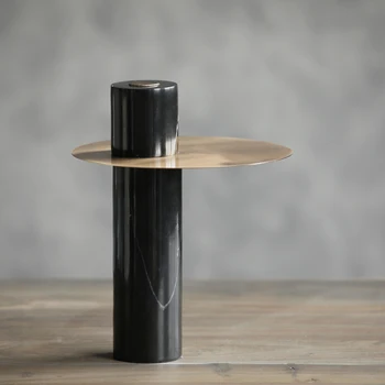 Nordic Black Cylinder Marble With Round Gold Plate Candlestick Decoration Home Living Room Romantic Dining Table Layout
Nordic Black Cylinder Marble With Round Gold Plate Candlestick Decoration Home Living Room Romantic Dining Table Layout