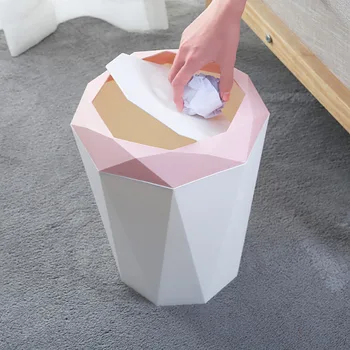 Diamond Rhombus Rolling Cover Trash Can Mini Paper Basket Trash Bin Room Garbage Storage Box Waste Organizer
Diamond Rhombus Rolling Cover Trash Can Mini Paper Basket Trash Bin Room Garbage Storage Box Waste Organizer