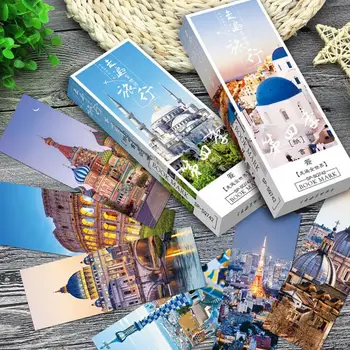 32 pcs/box Creative Fashion World Scenery Bookmark Paper Travel Bookmark Promotional Gift Stationery Bookmark gift
32 pcs/box Creative Fashion World Scenery Bookmark Paper Travel Bookmark Promotional Gift Stationery Bookmark gift