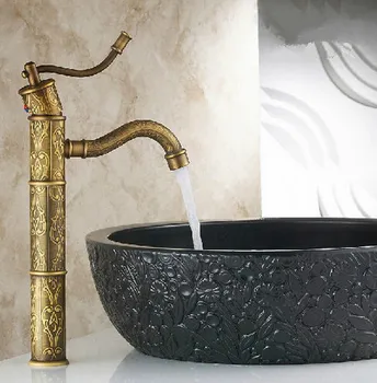 Antique Brass Carved Flower Pattern Deck Mounted Bamboo Style One Hole Bathroom Vessel Basin Sink Faucet Mixer Water Taps mnf163
Antique Brass Carved Flower Pattern Deck Mounted Bamboo Style One Hole Bathroom Vessel Basin Sink Faucet Mixer Water Taps mnf163