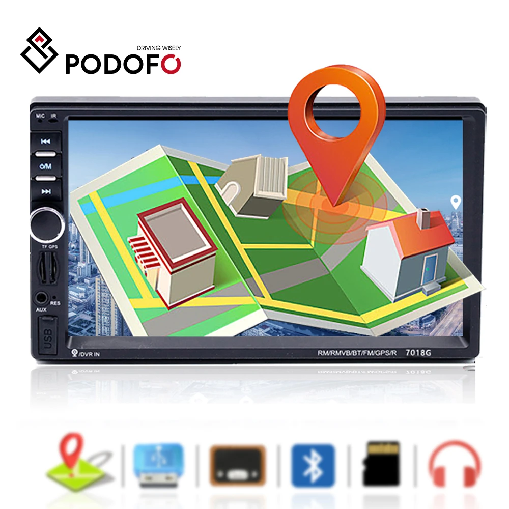 Podofo 2 din Car Radio GPS Navigation 7 Inch HD Touch Screen Bluetooth Autoradio Multimedia MP5 Player Video Stereo Radio 7018G
Podofo 2 din Car Radio GPS Navigation 7 Inch HD Touch Screen Bluetooth Autoradio Multimedia MP5 Player Video Stereo Radio 7018G