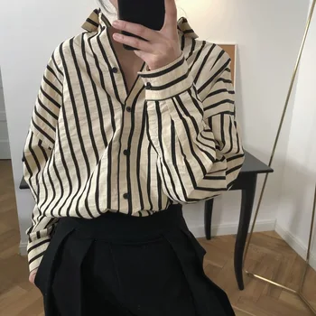 Korea palace restoring ancient ways is striped shirt collar loose languid is lazy in high quality cotton coat female
Korea palace restoring ancient ways is striped shirt collar loose languid is lazy in high quality cotton coat female