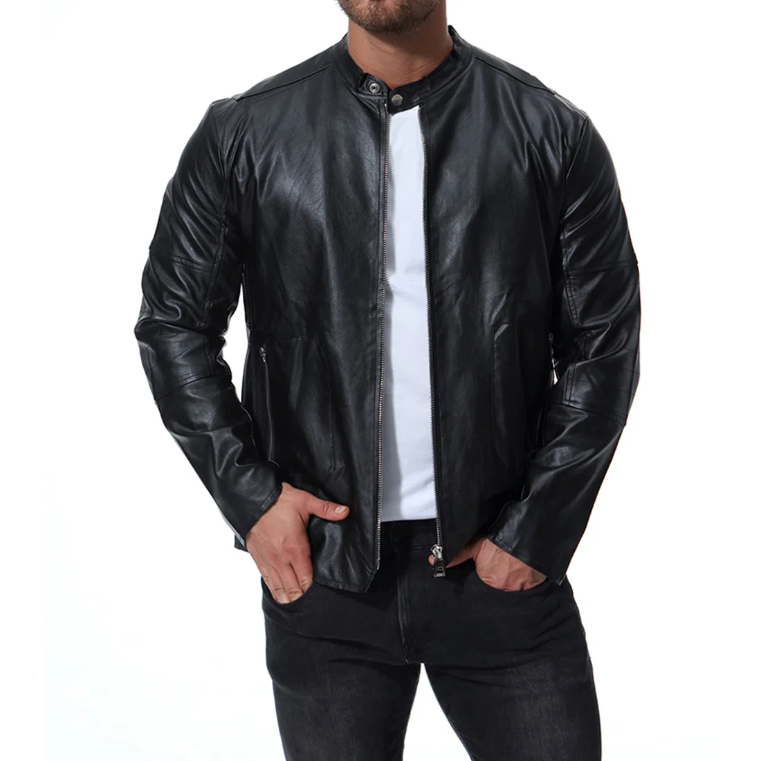 New Style MEN'S Leather Coat 2019 Spring New Style Europe And America Fashion-Large Size Coat Black And White with Pattern Leath
New Style MEN'S Leather Coat 2019 Spring New Style Europe And America Fashion-Large Size Coat Black And White with Pattern Leath