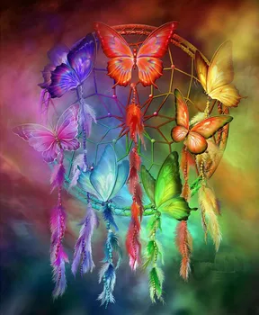 Colorful butterfly wind chimes Needlework Cross stitch set 14CT Unprinted Embroidery kits Art Cross-Stitching,DIY Handmade Decor
Colorful butterfly wind chimes Needlework Cross stitch set 14CT Unprinted Embroidery kits Art Cross-Stitching,DIY Handmade Decor