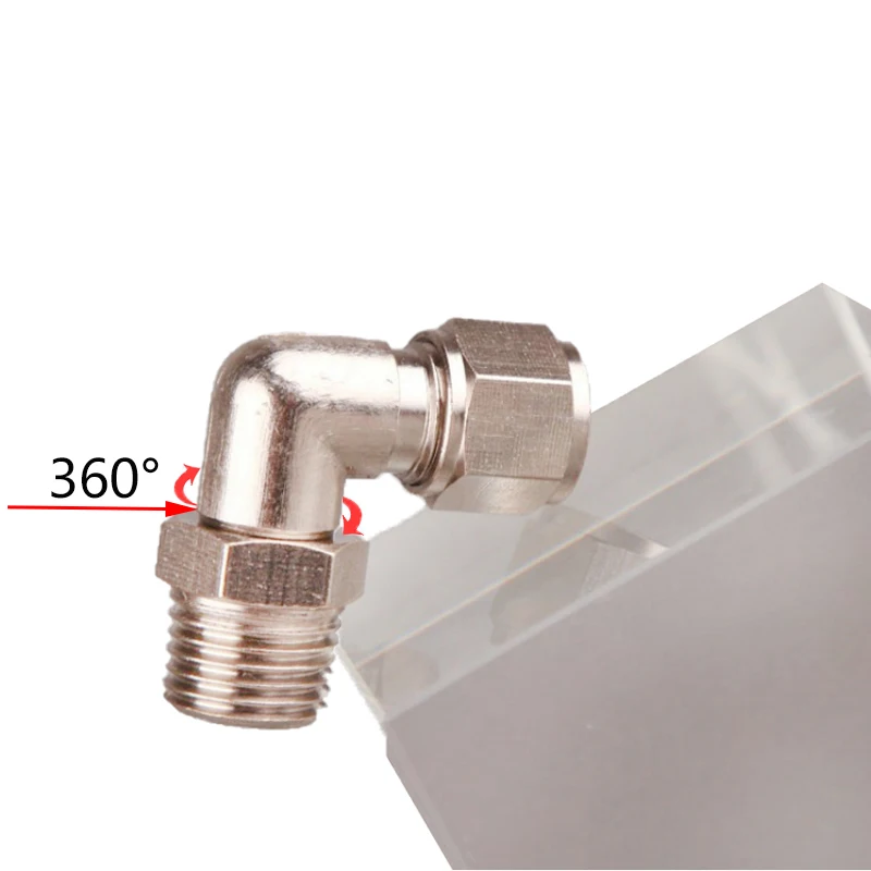 Pneumatic Rotary Fitting Elbow Push In Connector M5 1/8" 1/4" 3/8" 1/2" BSP Male Quick Twist OD Tube 4/6/8/10/12mm
Pneumatic Rotary Fitting Elbow Push In Connector M5 1/8" 1/4" 3/8" 1/2" BSP Male Quick Twist OD Tube 4/6/8/10/12mm