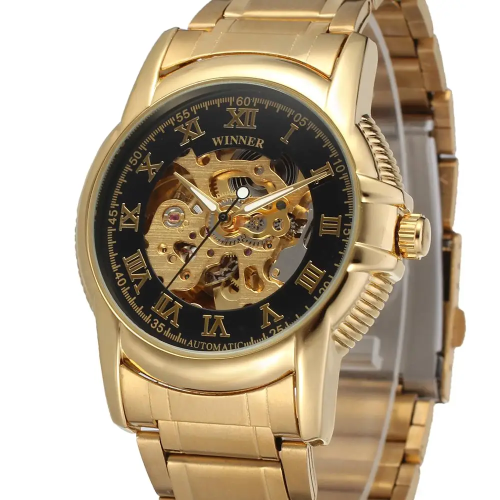 Winner Luxury Watch Royal Carving Black Gold Skeleton Case Orologi Uomo Uhren Automatic Mechanical Watch Relojes Para Hombre
Winner Luxury Watch Royal Carving Black Gold Skeleton Case Orologi Uomo Uhren Automatic Mechanical Watch Relojes Para Hombre