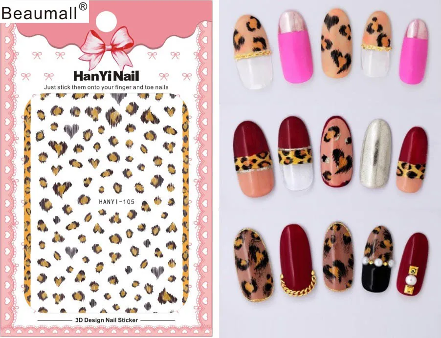 leopard print Patterns! Nails Art Manicure Back Glue Decal Decorations Design Nail Sticker For Nails Tips Beauty
leopard print Patterns! Nails Art Manicure Back Glue Decal Decorations Design Nail Sticker For Nails Tips Beauty