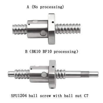 

Ballscrew SFU1204 length 280mm-300mm ball screw with flange single nut or BK10 BF10 end machined CNC parts
