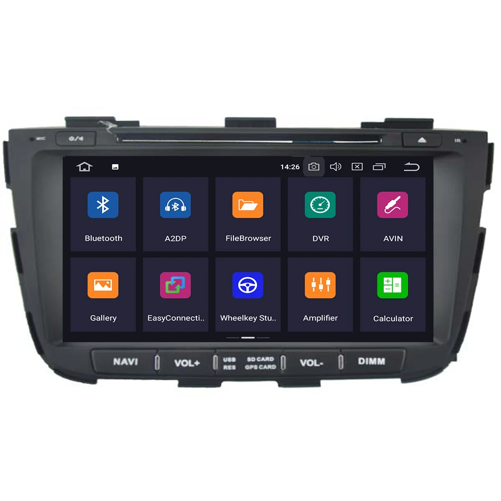 Автомобильный плеер 8 дюймов Android 10 4 Гб ОЗУ 64 ПЗУ GPS для Kia sorento 2013 2014 Bluetooth навигация