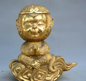 China fengshui old Bronze Handsome Monkey King Monkey King Sun Wukong Statue 
China fengshui old Bronze Handsome Monkey King Monkey King Sun Wukong Statue