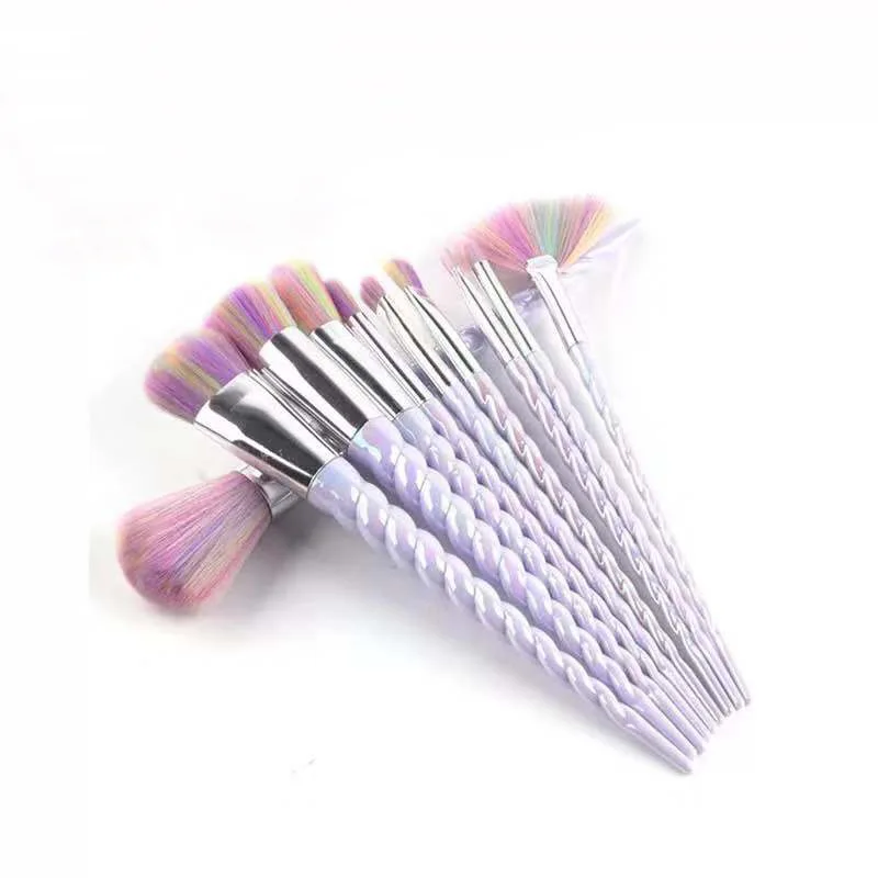 10PCS Unicorn Cosmetic Brushes Set Spiral Handle Conical Eyebrow lip Foundation Cosmetic Tools pincel maquiagem
10PCS Unicorn Cosmetic Brushes Set Spiral Handle Conical Eyebrow lip Foundation Cosmetic Tools pincel maquiagem