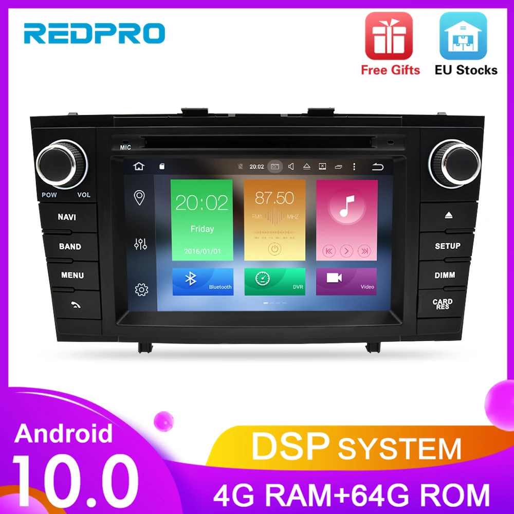 Android 8 0 стерео радио для Toyota T27 Avensis 2009 2014 2 Din DVD gps навигации wi fi DAB + головного
