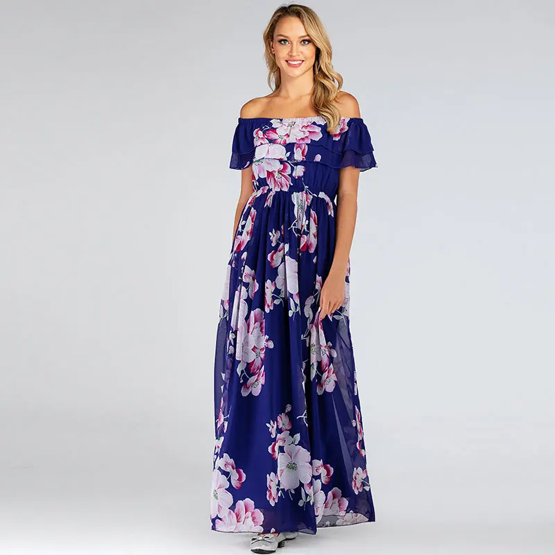 

Plus Size Vestidos De Verano Off Shoulder Long Maxi Dress Sukienka Women Beach Dress Robe Longue Femme Ete Elbise Summer Dresses