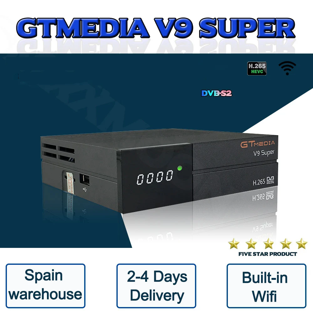 1080P GTmedia V9 супер DVB S2 так же как Gtmedia V8 nova встроенный wifi H.265 Full HD без