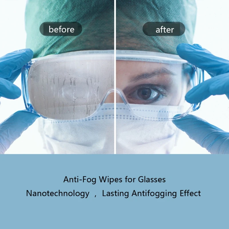 52Pcs Glasses Anti-Fog Wipes Individually Wrapped Disposable Defogger Eyeglass Wipe Pre-moistened Antifog Lens Wipes Kit
52Pcs Glasses Anti-Fog Wipes Individually Wrapped Disposable Defogger Eyeglass Wipe Pre-moistened Antifog Lens Wipes Kit