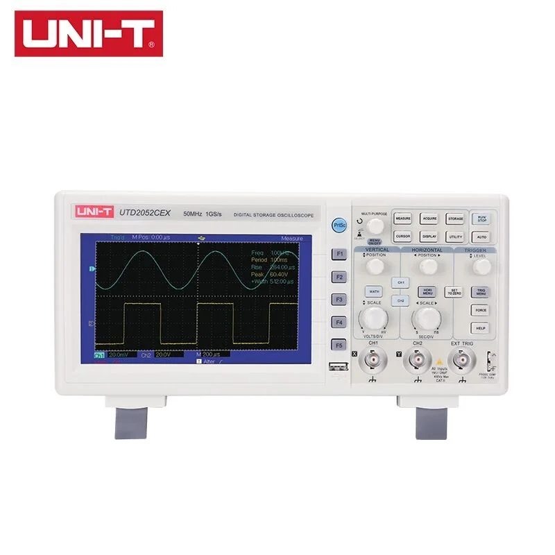 UNI-T UTD2102CEX Digital Storage Oscilloscope 2Channels 100MHz Bandwidth 7 Inche LCD Display 1GS/s Sample Rate USB Communication
UNI-T UTD2102CEX Digital Storage Oscilloscope 2Channels 100MHz Bandwidth 7 Inche LCD Display 1GS/s Sample Rate USB Communication
