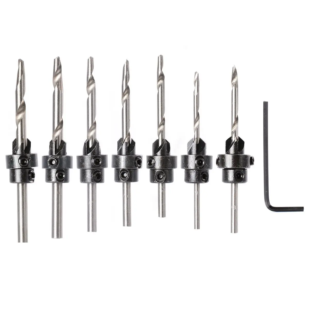 22 pcs Countersunk Drill Bit Set with Depth Adjustable stop wood countersunk drill collars Drill hole screw cutter BI034
22 pcs Countersunk Drill Bit Set with Depth Adjustable stop wood countersunk drill collars Drill hole screw cutter BI034