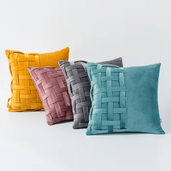 Foreign Trade Order Square Pillow Covers Europe and America Light Luxury Model Velvet Joint Weaving Sofa Cushion
Foreign Trade Order Square Pillow Covers Europe and America Light Luxury Model Velvet Joint Weaving Sofa Cushion