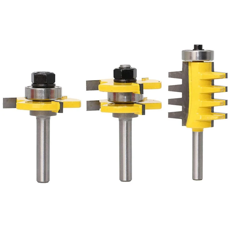 Router Bit Set, 3Pcs 1/4-Inch Shank Tongue And Groove Router Bit And Reversible Finger Joint Router Bit,Woodworking Chisel Cutte
Router Bit Set, 3Pcs 1/4-Inch Shank Tongue And Groove Router Bit And Reversible Finger Joint Router Bit,Woodworking Chisel Cutte