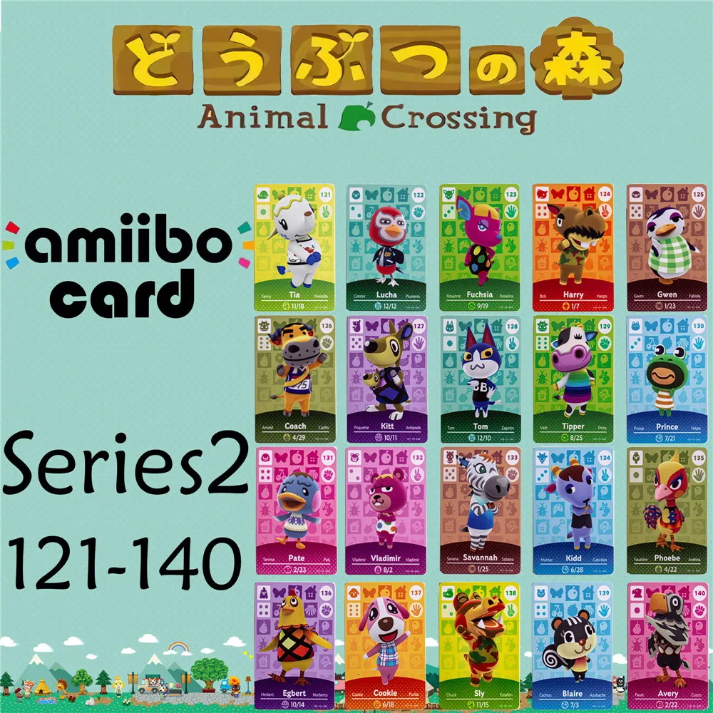 Animal Crossing Genuine data New Horizons Game Amiibo Card For NS Switch 3DS Game Set NFC Cards Series2 121-140 Matte material
Animal Crossing Genuine data New Horizons Game Amiibo Card For NS Switch 3DS Game Set NFC Cards Series2 121-140 Matte material