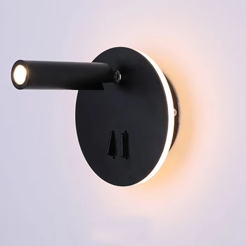3W+7W LED Creative Wall Lights 350 degrees Rotation Adjustable bed side Lights White Black Modern Aisle Round LED Wall Lamp
3W+7W LED Creative Wall Lights 350 degrees Rotation Adjustable bed side Lights White Black Modern Aisle Round LED Wall Lamp