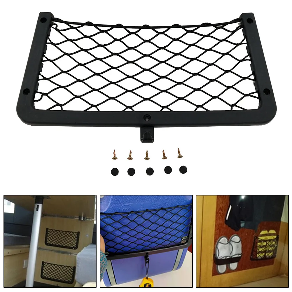 36x18CM Large Storage Net Pocket Camper Van Caravan Organiser Holder Elastic Mesh Bags For Cars, Buses, Seats Stowing Tidying
36x18CM Large Storage Net Pocket Camper Van Caravan Organiser Holder Elastic Mesh Bags For Cars, Buses, Seats Stowing Tidying