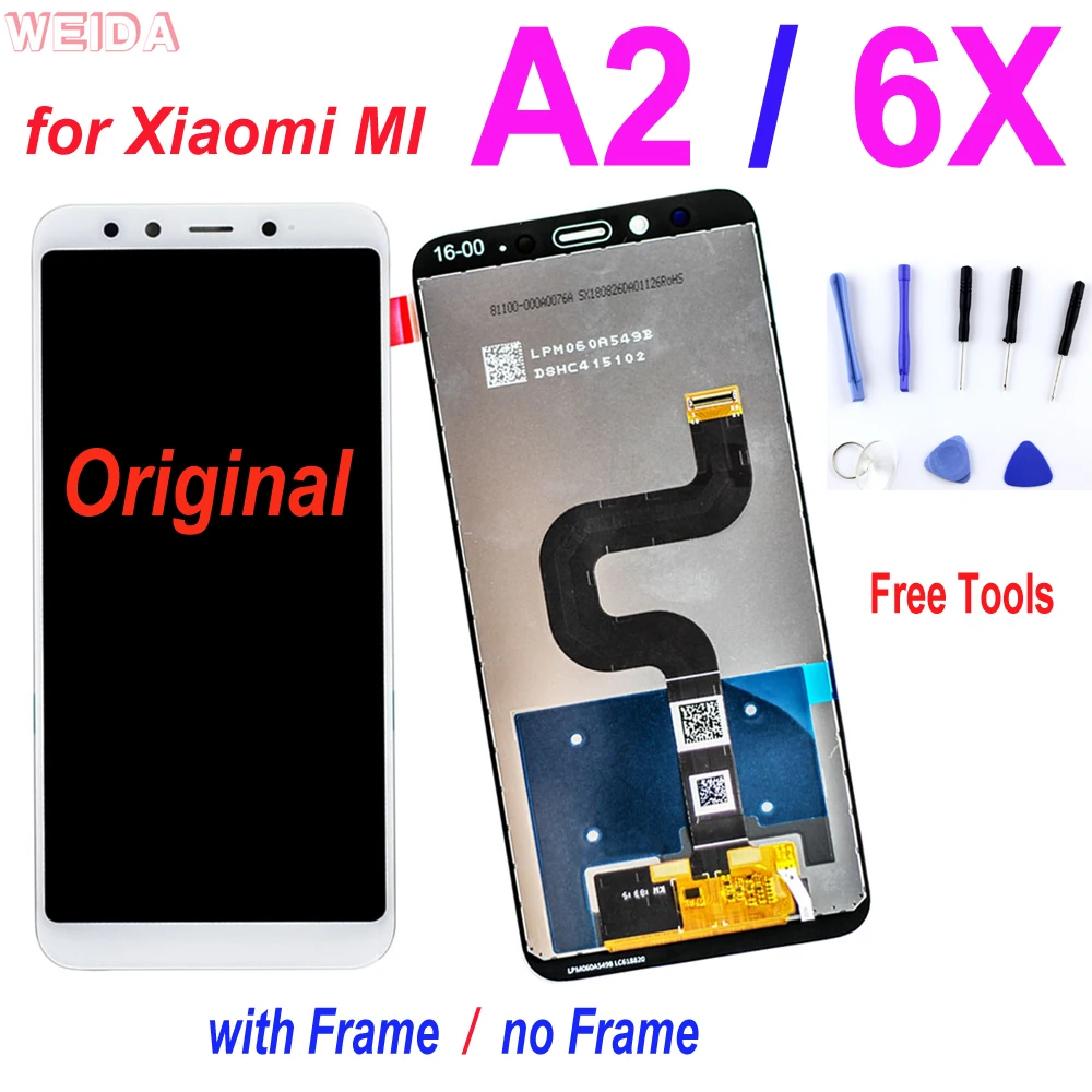 100% Original 5.99 LCD For Xiaomi A2 MI A2 LCD Display Touch Screen Digitizer Assembly For xiaomi 6X Mi 6X Display Replacement
100% Original 5.99 LCD For Xiaomi A2 MI A2 LCD Display Touch Screen Digitizer Assembly For xiaomi 6X Mi 6X Display Replacement