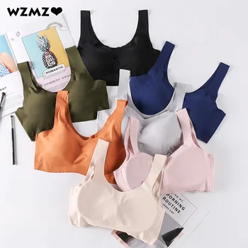 Seamless Fitness Bralette Candy Women Underwear Cooling Gathers Thin Pad Push Up Bras Comfortable Wireless Sexy Sports Vest Bra
Seamless Fitness Bralette Candy Women Underwear Cooling Gathers Thin Pad Push Up Bras Comfortable Wireless Sexy Sports Vest Bra