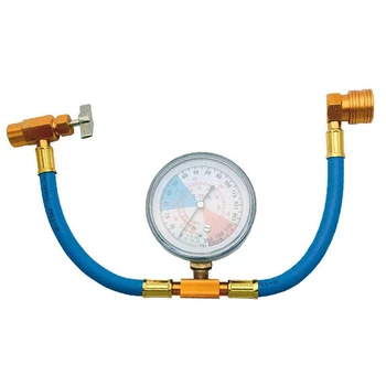 R134A AC Refrigerant Recharge Hose Kit with Measuring Pressure Gauge and 1/2 Inch Can Opener Tap Dispensing Valve Fit
R134A AC Refrigerant Recharge Hose Kit with Measuring Pressure Gauge and 1/2 Inch Can Opener Tap Dispensing Valve Fit