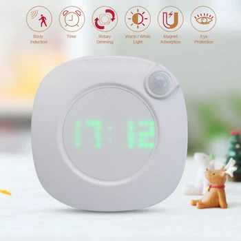 Wall Clock With Motion Sensor Night Light USB PIR Sensor Two Lighting Color Adjustable Brightness Magnet Alarm Clock Night Lamp
Wall Clock With Motion Sensor Night Light USB PIR Sensor Two Lighting Color Adjustable Brightness Magnet Alarm Clock Night Lamp