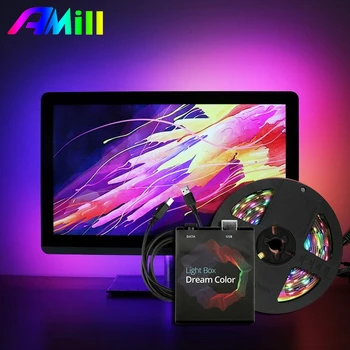 AMill DIY PC Screen USB LED Strip RGB WS2812B Dream Color Computer Addressable Backlight LED Light Strips 1/2/3/4/5m Full Set
AMill DIY PC Screen USB LED Strip RGB WS2812B Dream Color Computer Addressable Backlight LED Light Strips 1/2/3/4/5m Full Set
