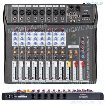 MiCWL 8 Channel Mixing Console Bluetooth Record 3 BAND EQ DSP Effect Professional USB 48V Audio Mixer For Karaoke KTV Party 
MiCWL 8 Channel Mixing Console Bluetooth Record 3 BAND EQ DSP Effect Professional USB 48V Audio Mixer For Karaoke KTV Party