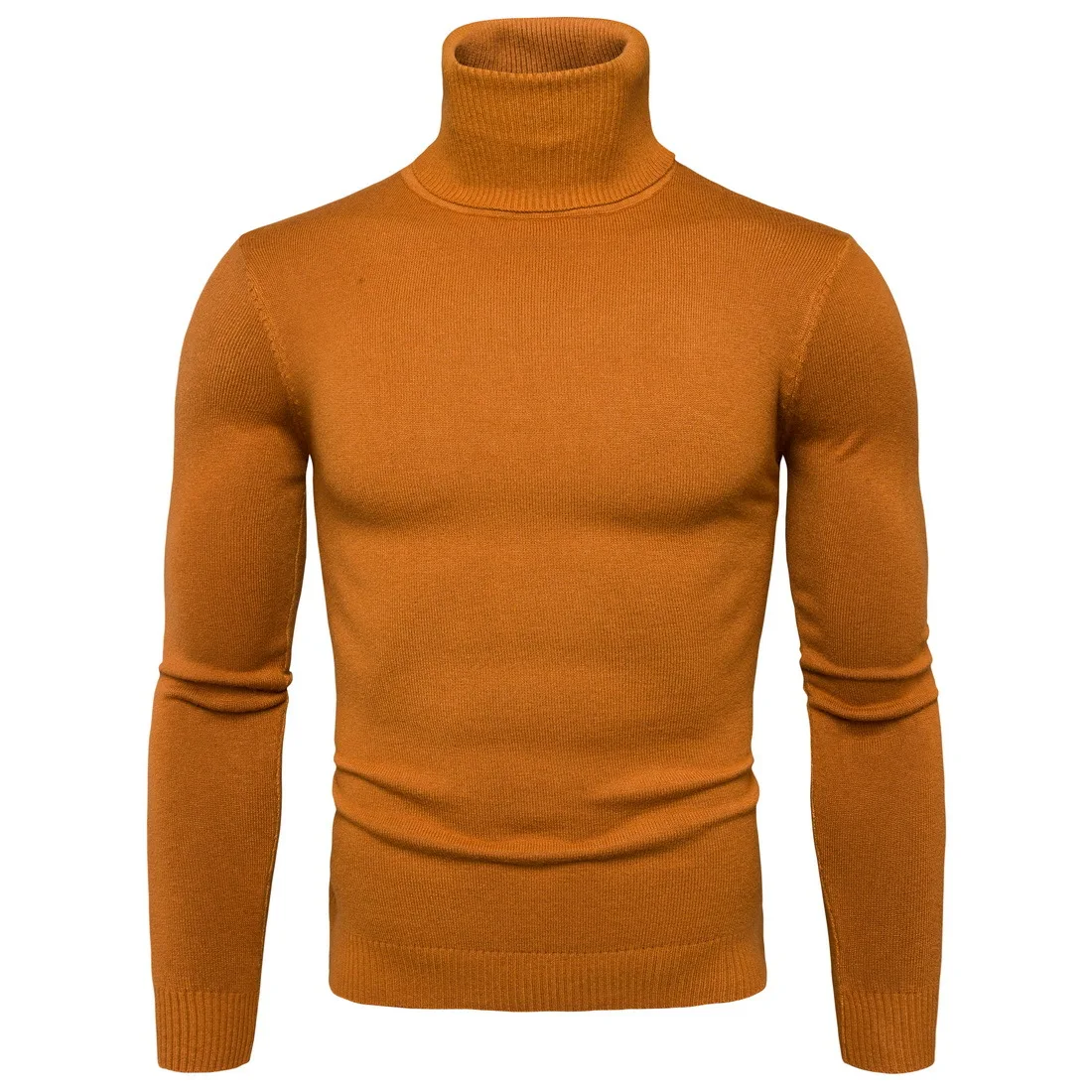 FAVOCENT зимний теплый свитер с высоким воротником для мужчин модный однотонный