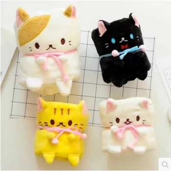 Lovely yellow white black Fortune cat blanket flannel small roll air conditioner nap blanket for children 
Lovely yellow white black Fortune cat blanket flannel small roll air conditioner nap blanket for children