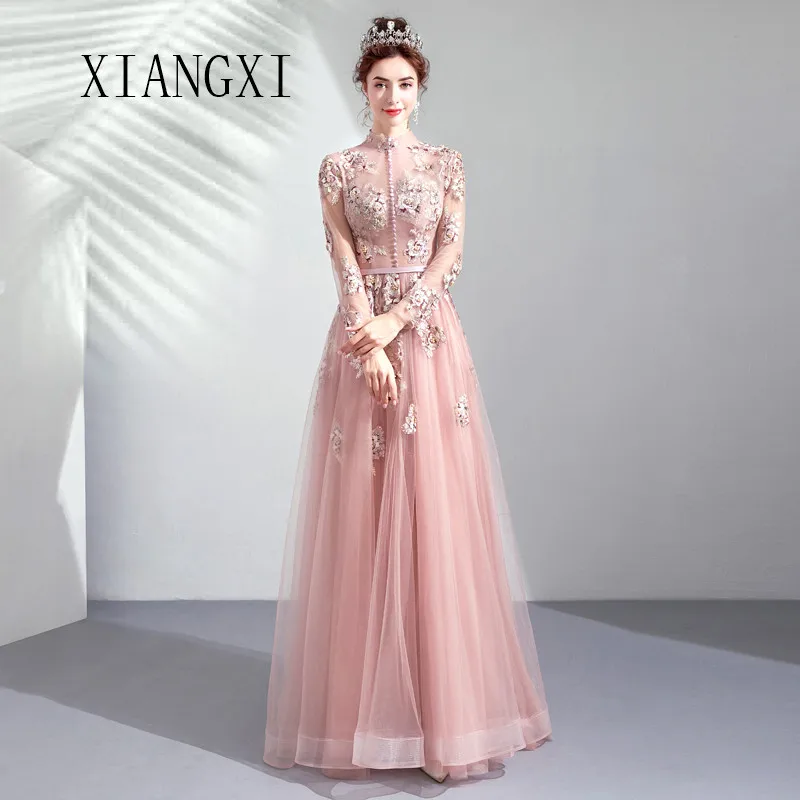 2019 New Dubai Muslim Evening Dresses Long Lace A-Line jewel Neck Full Sleeves Button Evening Dress Prom Party Gowns Vestidos
2019 New Dubai Muslim Evening Dresses Long Lace A-Line jewel Neck Full Sleeves Button Evening Dress Prom Party Gowns Vestidos
