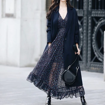 woman summer long dress runway v neck casual dresses 2020
woman summer long dress runway v neck casual dresses 2020