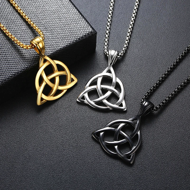 Lucky Celtic Triquetra Trinity Knot Charm Pendant Necklace Stainless Steel Irish Jewelry for Men Unisex
Lucky Celtic Triquetra Trinity Knot Charm Pendant Necklace Stainless Steel Irish Jewelry for Men Unisex