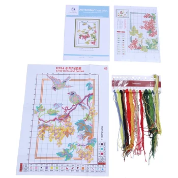DIY hand count number stitch embroidery 11CT printing bird and berry pattern cross stitch 36 * 47 cm home decoration
DIY hand count number stitch embroidery 11CT printing bird and berry pattern cross stitch 36 * 47 cm home decoration